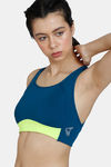 Zelocity Quick Dry Sports Bra With Removable Padding - Sailor Blue — thumbnail 3